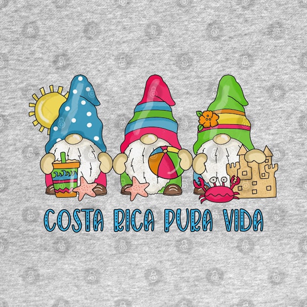 Costa Rica Pura Vida Beach Gnomes Souvenir by tropicalteesshop